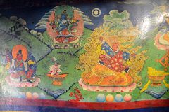 09 Painting Of Padma Gyalpo, Vajradhara In Yab-yum With His Consort, Figure Holding A Vajra And Phurba In The Main Hall At Rong Pu Monastery Mount Everest North Face Base Camp In Tibet.jpg